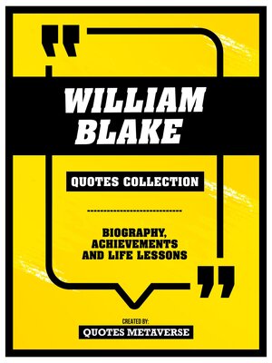 cover image of William Blake--Quotes Collection